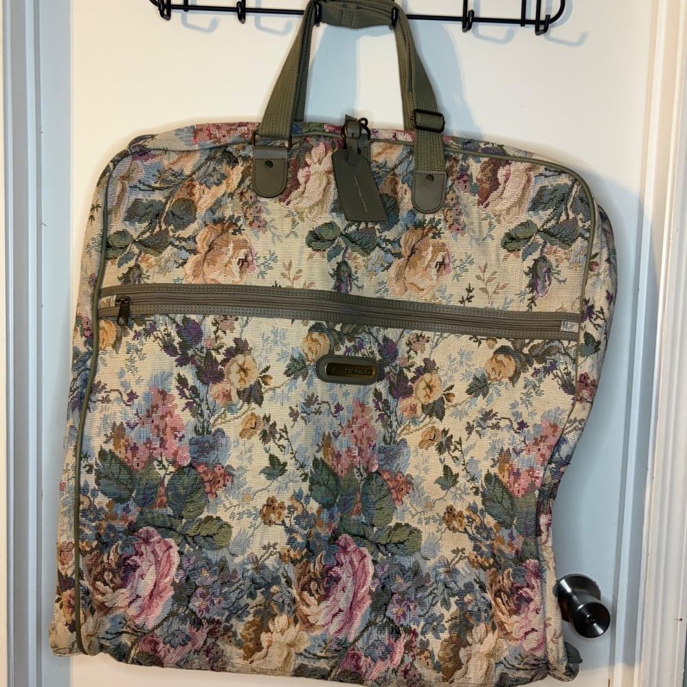 French West Indies Floral‎ Tapestry Cottagecore Grandmacore Vintage Garment Bag